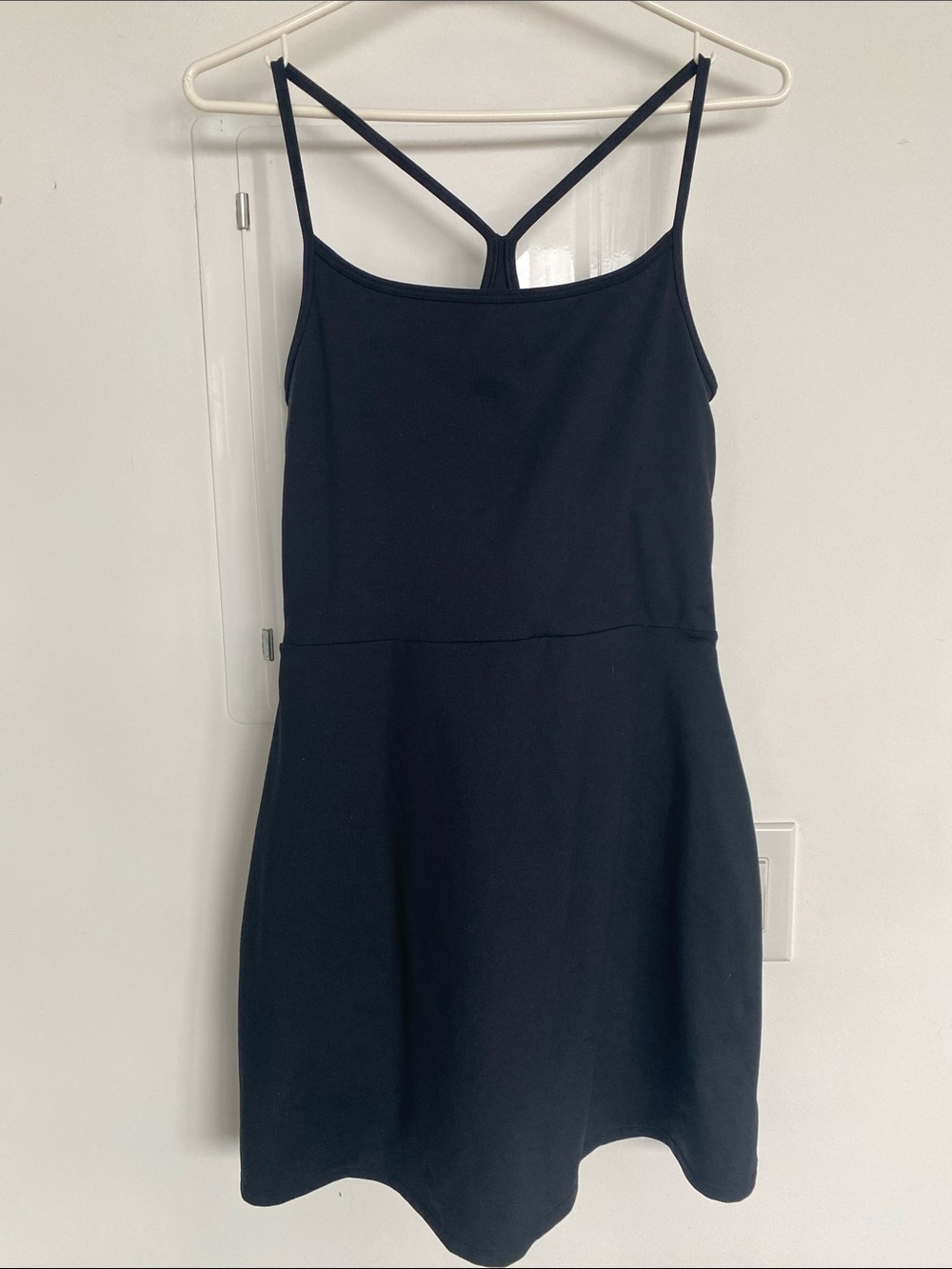 GAP Black Mini Strappy Skater Dress